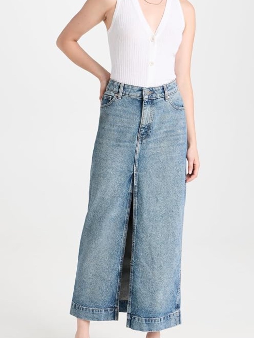 DL1961 Womens Asra Skirt in Aged MidSkirt Aged Mid Vintage Size 24 - Picture 10 of 11